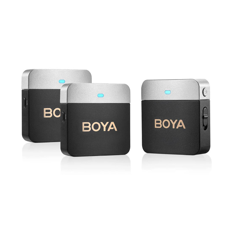 Boya BY-M1V2 2.4GHz Dual-Channel Wireless Microphone System - ميكروفون